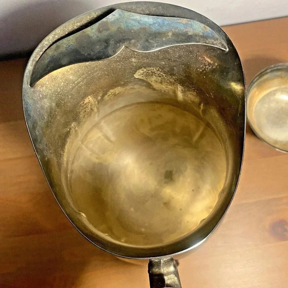 Vintage Gorham Silver Plate YH342 Footed Pitcher and Small Bowl - Picture 7 of 15